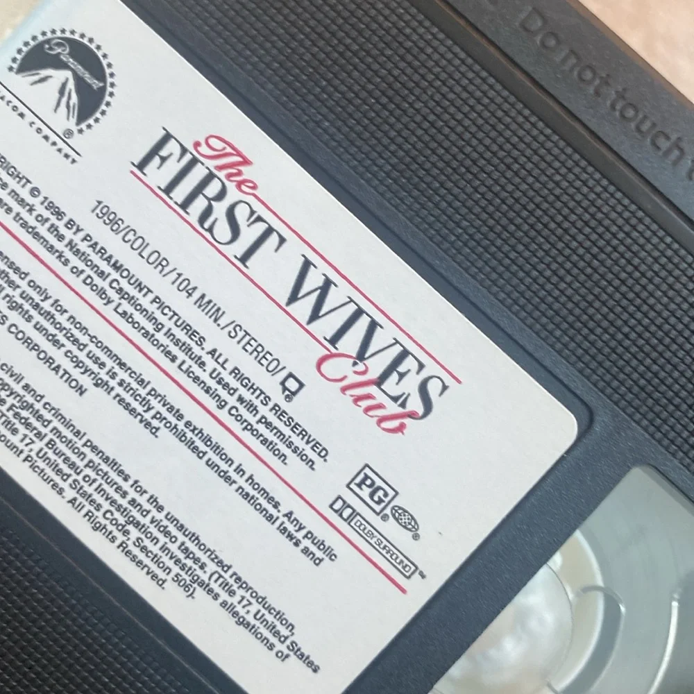 The First Wives Club VHS 1996‎ Goldie Hawn Bette Midler Diane Keaton PG Comedy - Picture 2 of 3